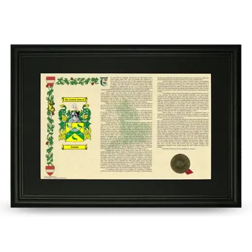Assaw Deluxe Armorial Landscape Framed- Black