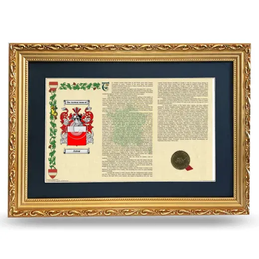 Astor Deluxe Armorial Landscape Framed - Gold