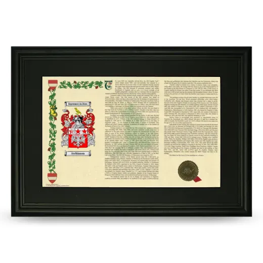 Atchinson Deluxe Armorial Landscape Framed- Black