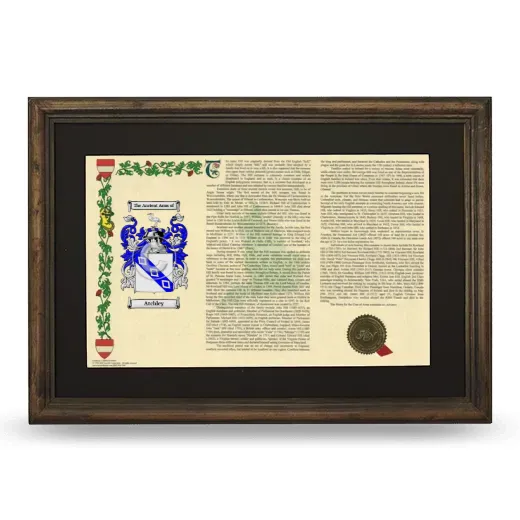Atchley Deluxe Armorial Landscape Framed - Brown