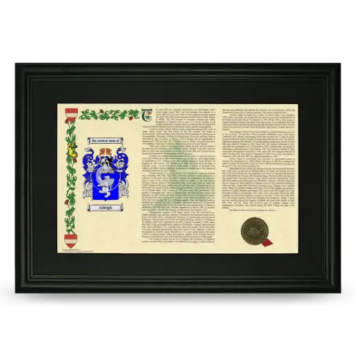 Atleigh Deluxe Armorial Landscape Framed- Black