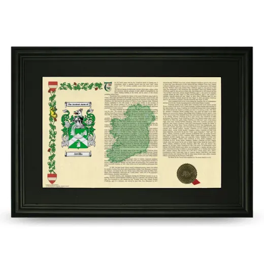 Attilla Deluxe Armorial Landscape Framed- Black