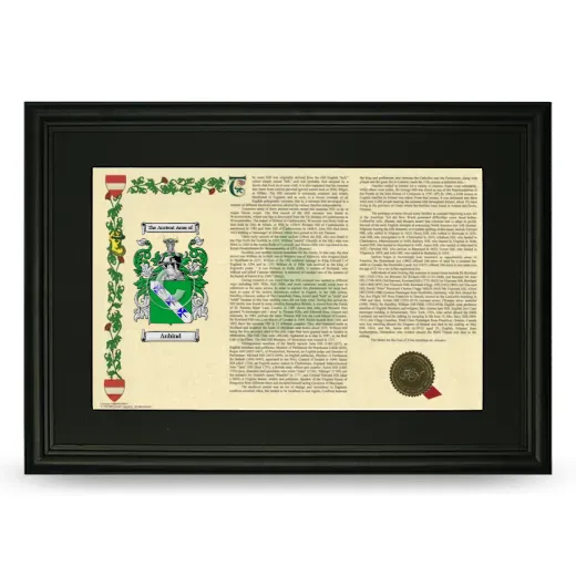 Aubind Deluxe Armorial Landscape Framed- Black