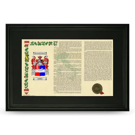 Audinis Deluxe Armorial Landscape Framed- Black