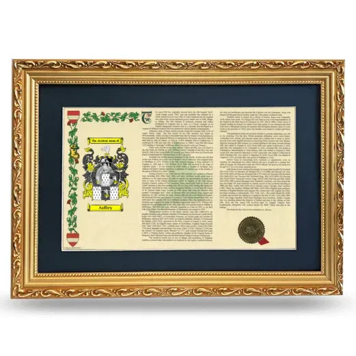 Auffrey Deluxe Armorial Landscape Framed - Gold