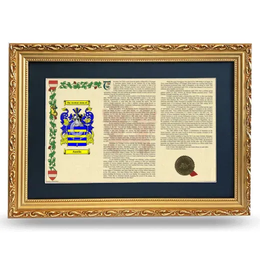 Austin Deluxe Armorial Landscape Framed - Gold