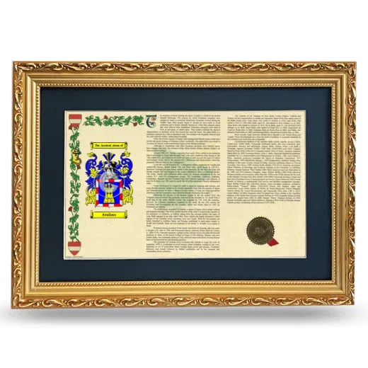 Avaloss Deluxe Armorial Landscape Framed - Gold