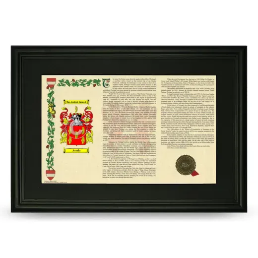 Avedo Deluxe Armorial Landscape Framed- Black