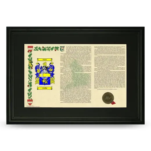 Avelin Deluxe Armorial Landscape Framed- Black