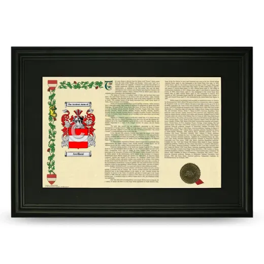 Avellani Deluxe Armorial Landscape Framed- Black