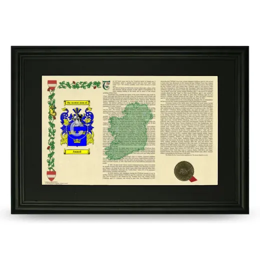 Award Deluxe Armorial Landscape Framed- Black