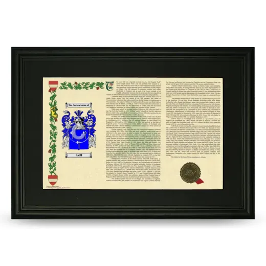 Axill Deluxe Armorial Landscape Framed- Black