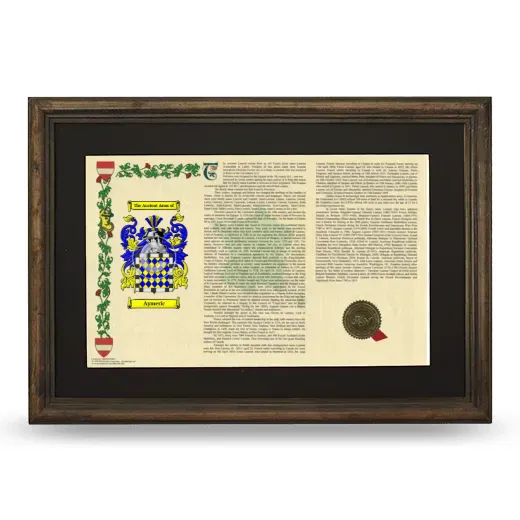 Aymeric Deluxe Armorial Landscape Framed - Brown