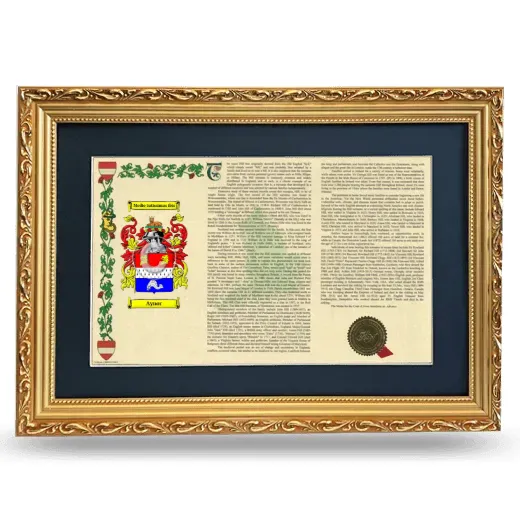 Aynor Deluxe Armorial Landscape Framed - Gold