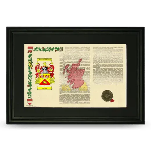Ayson Deluxe Armorial Landscape Framed- Black