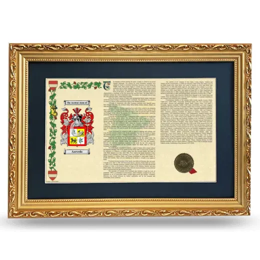 Azevedo Deluxe Armorial Landscape Framed - Gold