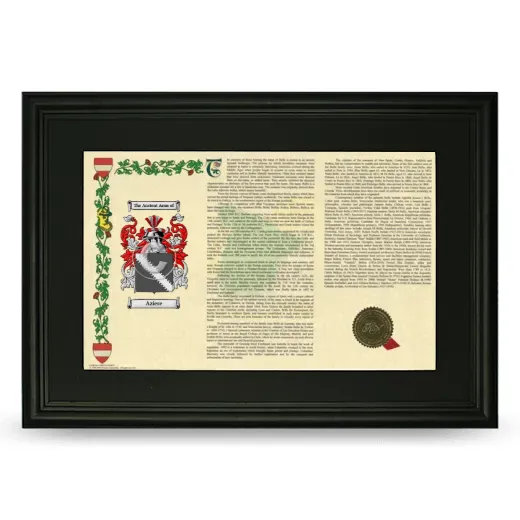 Aziere Deluxe Armorial Landscape Framed- Black