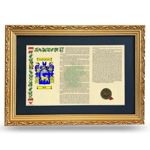 Bäck Deluxe Armorial Landscape Framed - Gold