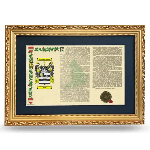 Babb Deluxe Armorial Landscape Framed - Gold