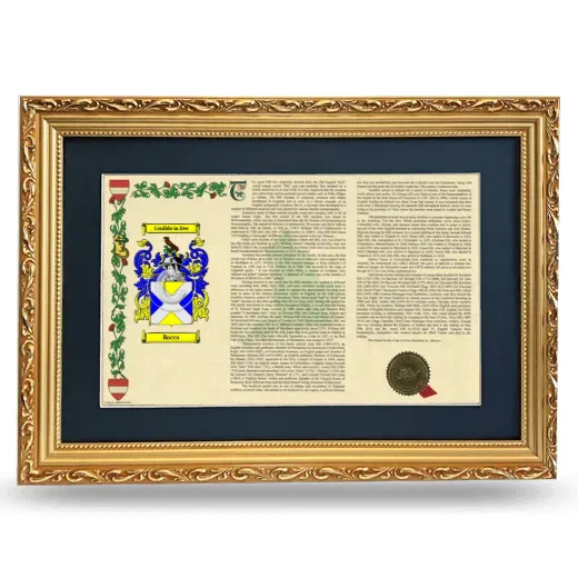 Bacca Deluxe Armorial Landscape Framed - Gold