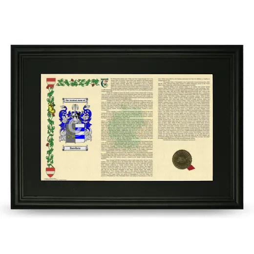 Bacchen Deluxe Armorial Landscape Framed- Black