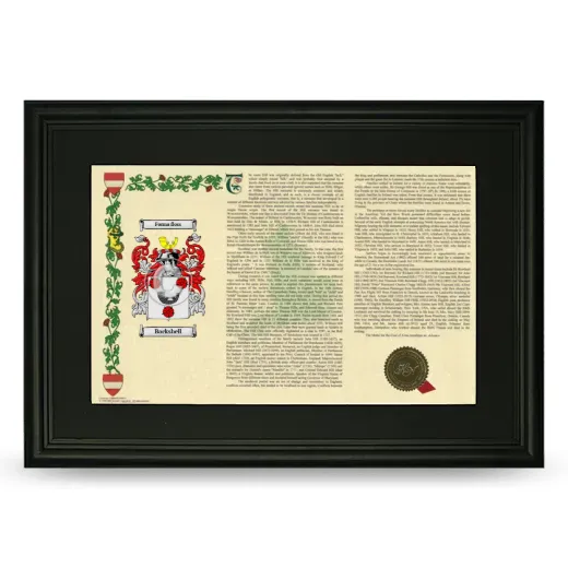 Backshell Deluxe Armorial Landscape Framed- Black