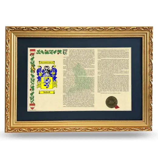 Backsull Deluxe Armorial Landscape Framed - Gold