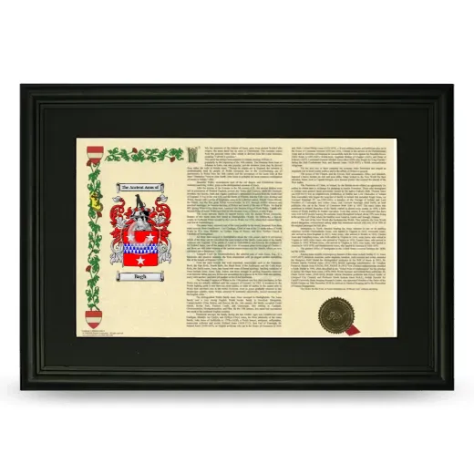 Bagh Deluxe Armorial Landscape Framed- Black