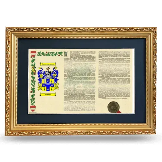 Bailess Deluxe Armorial Landscape Framed - Gold