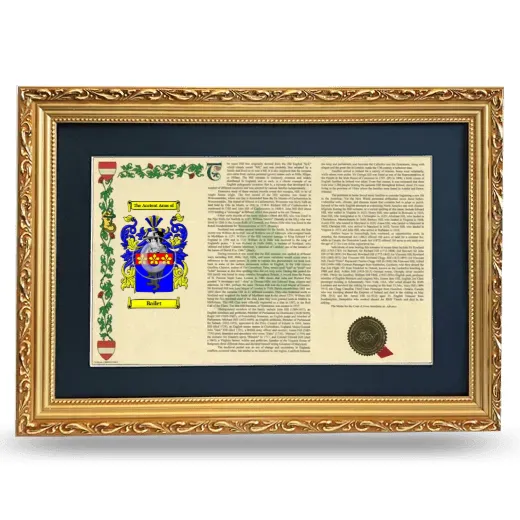 Bailet Deluxe Armorial Landscape Framed - Gold