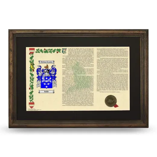 Bailie Deluxe Armorial Landscape Framed - Brown