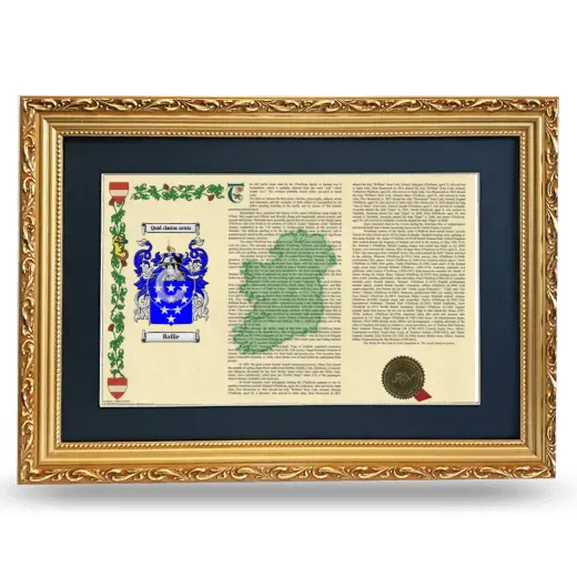 Bailie Deluxe Armorial Landscape Framed - Gold