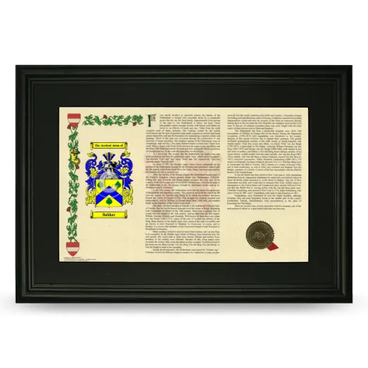Bakkar Deluxe Armorial Landscape Framed- Black