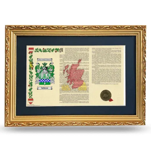 Balbirnie Deluxe Armorial Landscape Framed - Gold