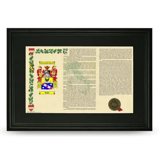 Balda Deluxe Armorial Landscape Framed- Black