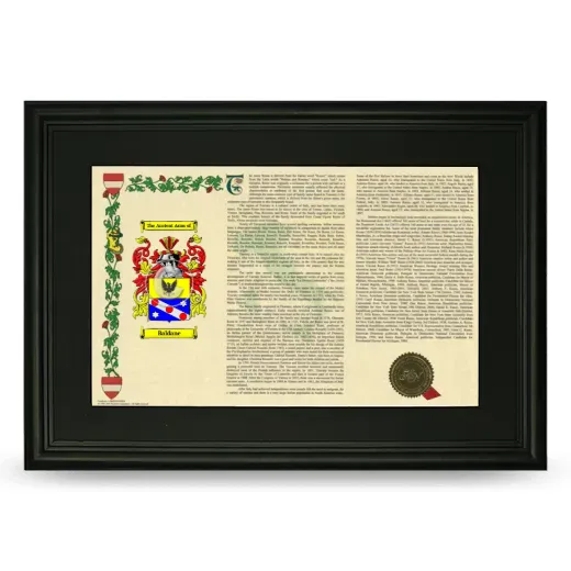 Baldane Deluxe Armorial Landscape Framed- Black