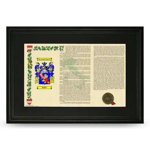 Baldes Deluxe Armorial Landscape Framed- Black