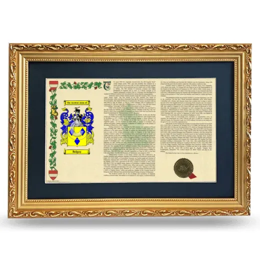 Balgay Deluxe Armorial Landscape Framed - Gold
