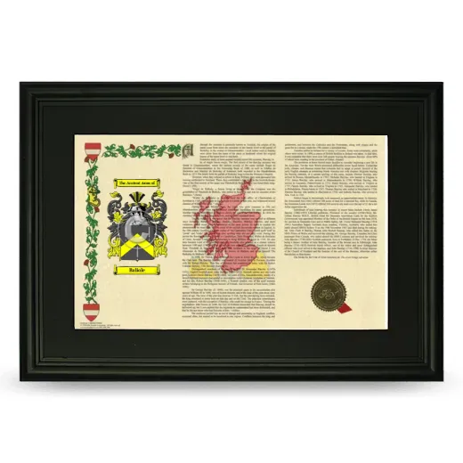 Baliole Deluxe Armorial Landscape Framed- Black