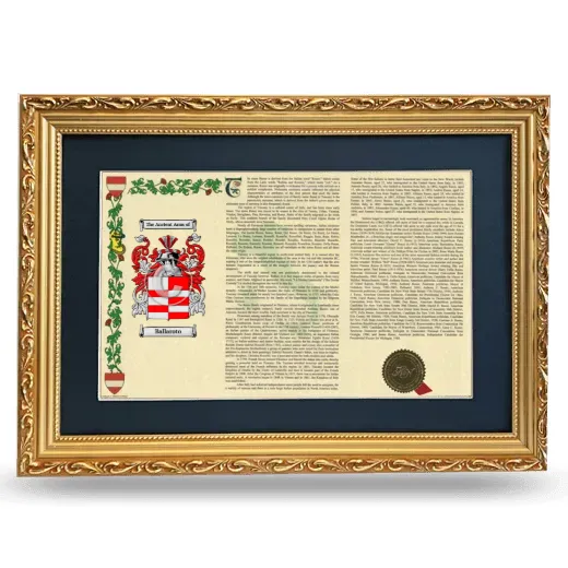 Ballaroto Deluxe Armorial Landscape Framed - Gold