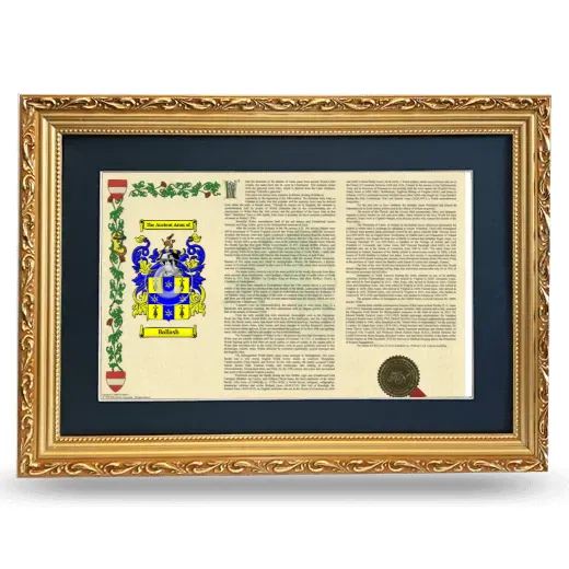 Ballash Deluxe Armorial Landscape Framed - Gold