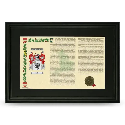 Balle Deluxe Armorial Landscape Framed- Black