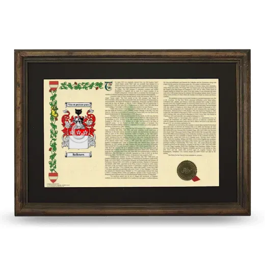 Ballowes Deluxe Armorial Landscape Framed - Brown