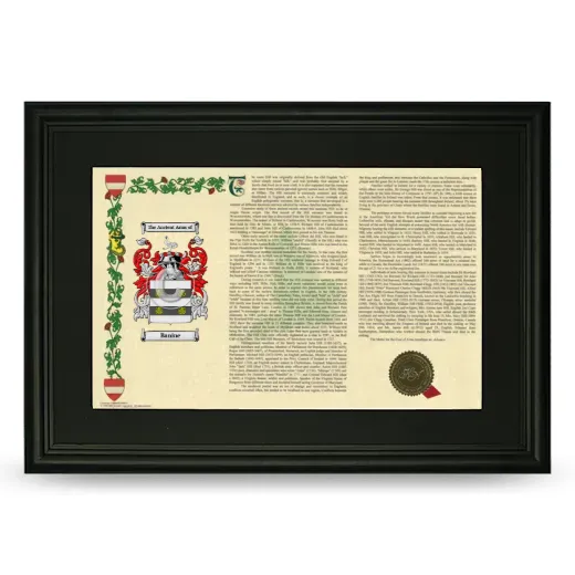 Banine Deluxe Armorial Landscape Framed- Black
