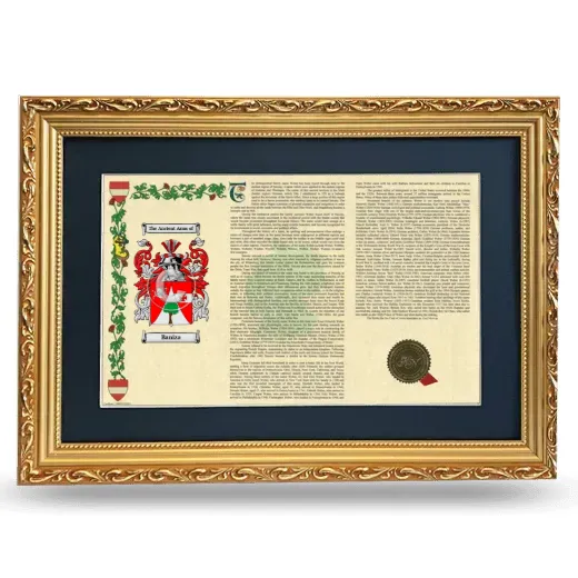 Baniza Deluxe Armorial Landscape Framed - Gold