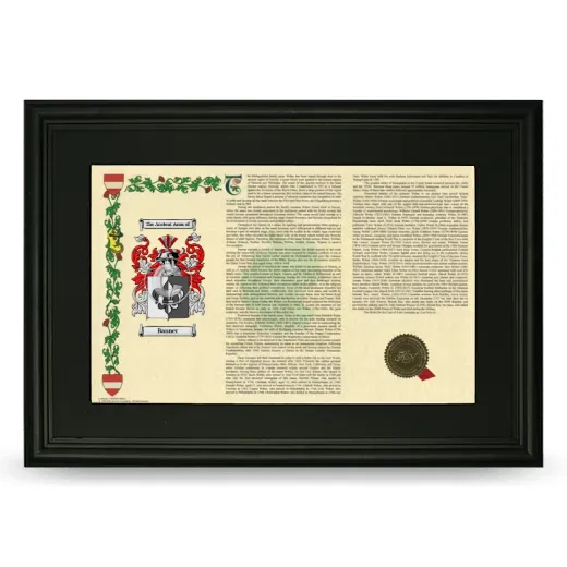 Banner Deluxe Armorial Landscape Framed- Black