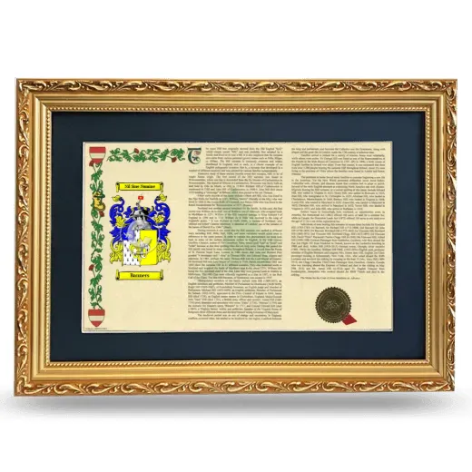 Banners Deluxe Armorial Landscape Framed - Gold