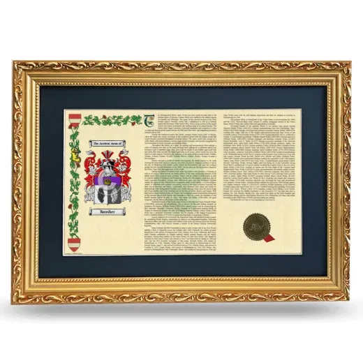 Bansher Deluxe Armorial Landscape Framed - Gold