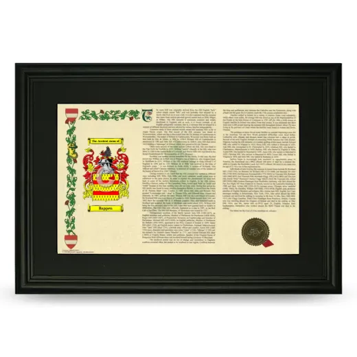 Bappen Deluxe Armorial Landscape Framed- Black