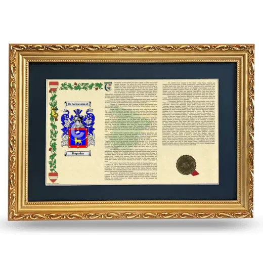 Baqueiro Deluxe Armorial Landscape Framed - Gold